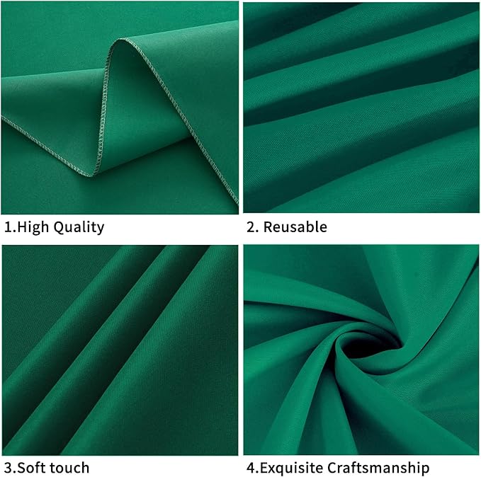 Hunter 6 Pack Round 60 Inch Tablecloth, Premium Polyester Table Cloth Washable - Image 4