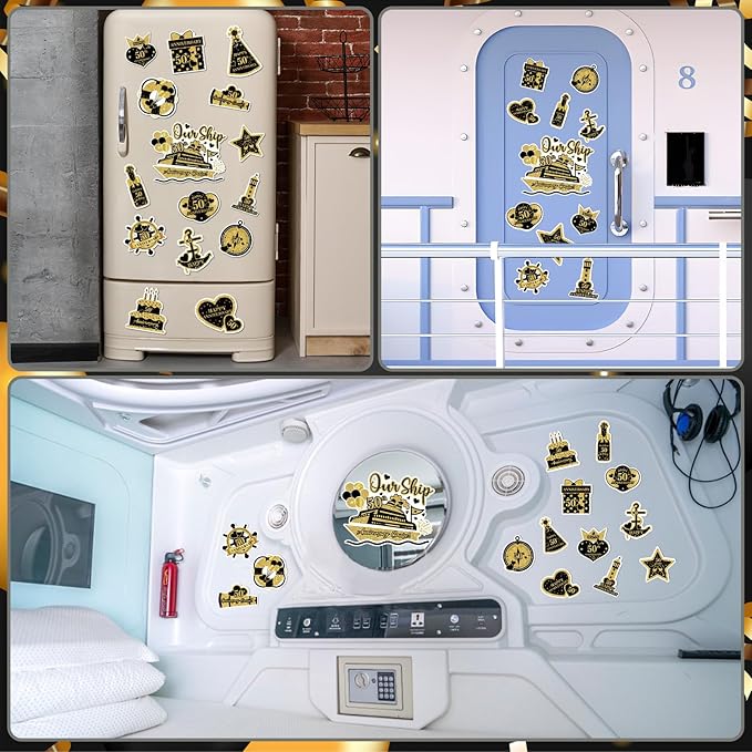 50th Anniversary Cruise Door Magnets Decorations - Image 5