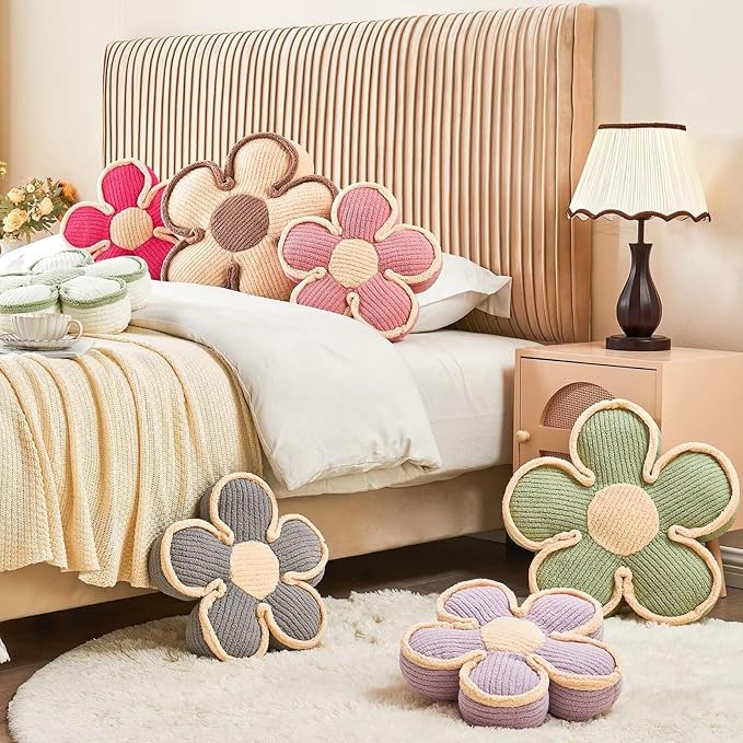 Flower Pillow - Soft Shaped Floor Cushion, Decorative Throw Pillow, Cute - Image 5