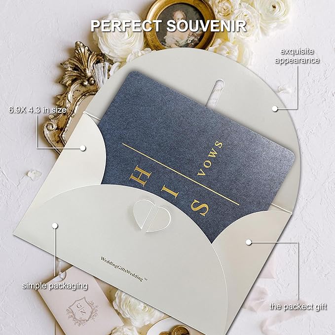 Wedding Vow Books His and Hers, Wedding Registry Gifts Ideas - Image 4