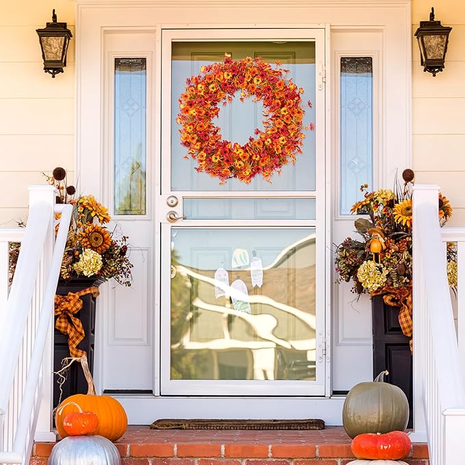 Fall Mums Flowers Artificial Garland - Image 6