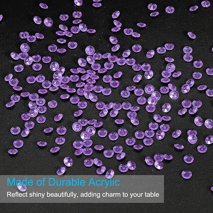 PATIKIL 4000 Pcs Wedding Table Scatter Confetti Crystals 6mm Acrylic Diamonds - Image 3