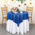 ShinyBeauty Sequin Tablecloth-Royal Blue Sequin Table Overlay and Sequin by ShinyBeauty