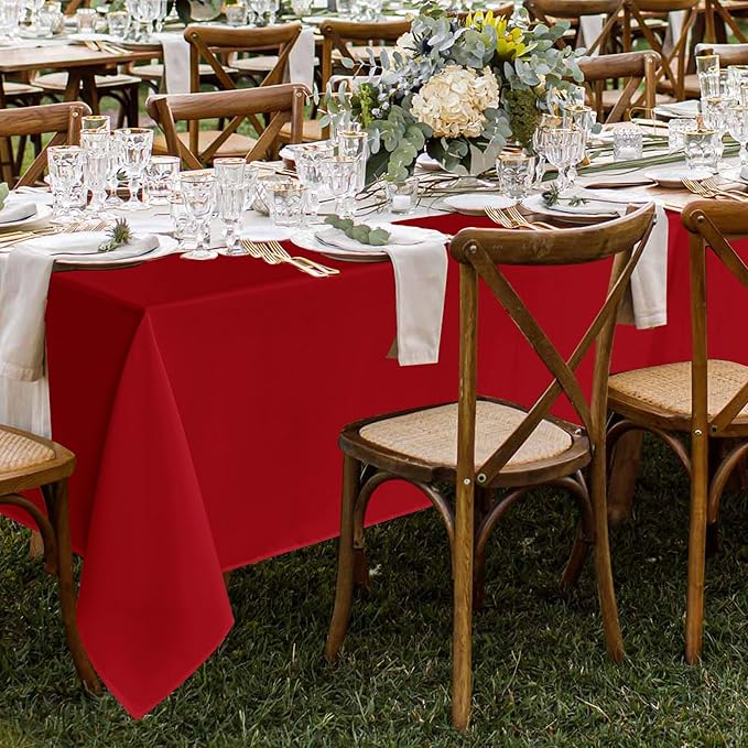 Fitable 8 Pack Table Cloth Rectangle Table: Stain and Wrinkle Resistant - Image 6