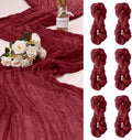 6 Pack Cheesecloth Table Runner 10Ft Christmas Gauze Boho Table Runners by HOME