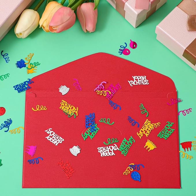 3000PCS Happy Birthday Confetti, Colorful Table Confetti, Metallic Foil - Image 7