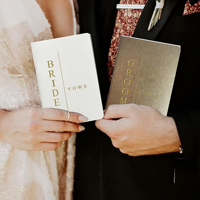 Vow Books His and Hers Wedding Vow Books Bride and Groom - Image 7