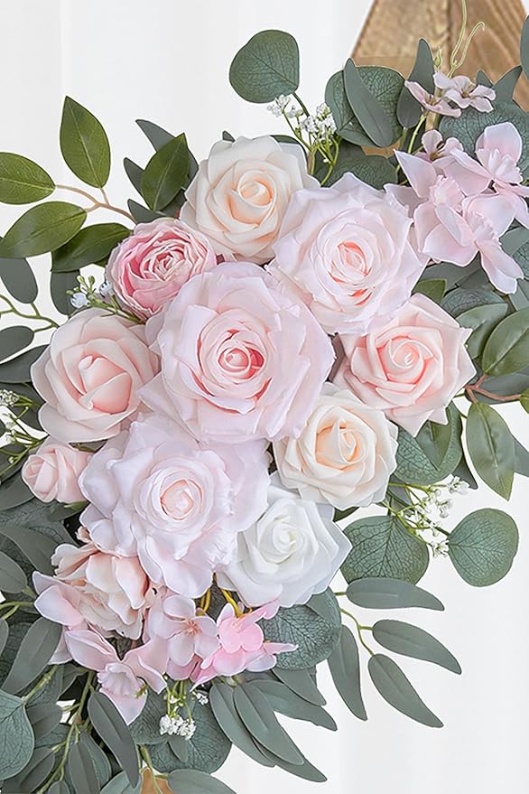 Pink Wedding Arch Flowers Set of 2 - Image 7