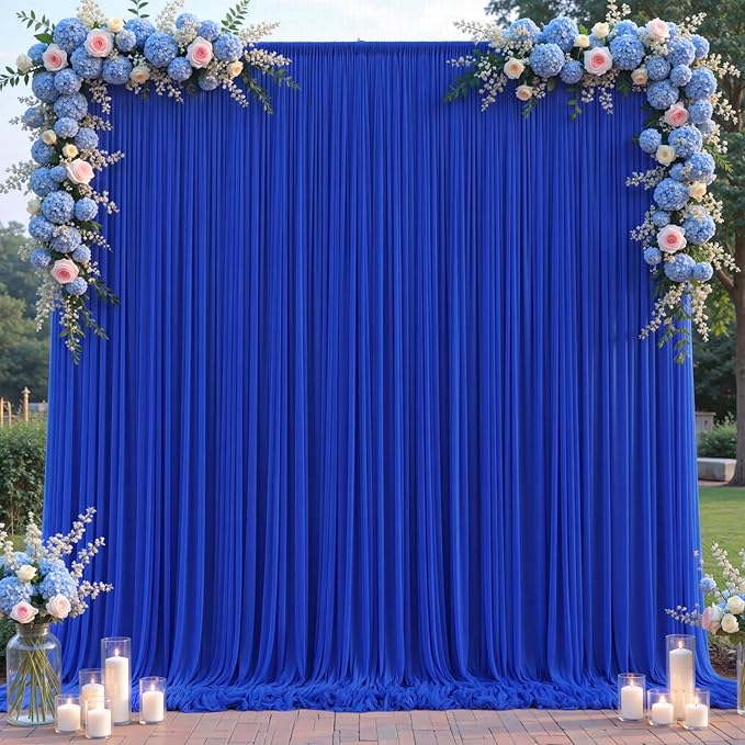 Royal Blue Tulle Backdrop Curtain - Image 2