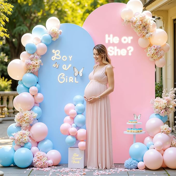 7.2FT 6FT Arch Backdrop Cover for Wedding, Birthday Party Decor, Chiara - Image 2