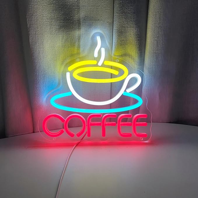 Coffee Neon Sign Coffee LED Sign Coffee Bar Neon Sign But First Coffee Neon Sign - Image 6