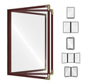 Goodsmart Restaurant Menu Covers – 25 Pack Burgundy 6-View Booklet 8.5" x 14" by ACISuperPower