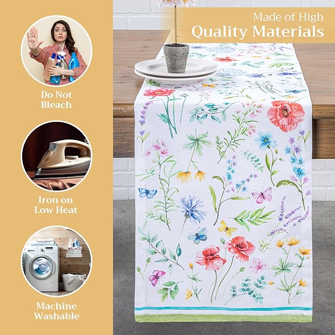 Maison d' Hermine Table Runner 100% Cotton Single Layer Table Runners 72 inches - Image 3