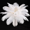 THARAHT White Ostrich Feathers 12pcs Natural Bulk 10-12Inch 25cm-30cm by THARAHT