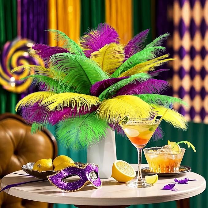 THARAHT Light Yellow Ostrich Feathers 12pcs Natural Bulk 8-10Inch 20cm-25cm - Image 4