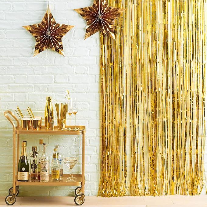 PartyWoo XtraLarge Foil Curtain Gold - Image 4