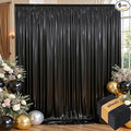 30ftx10 ft Black Glitter Sequin Backdrop Curtain by LeegleriTableSkirt
