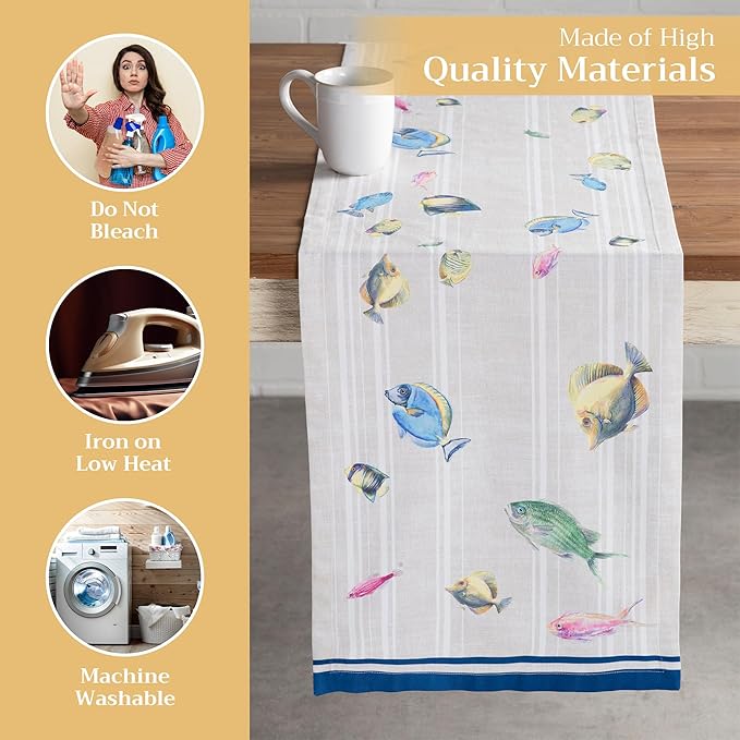 Maison d' Hermine Table Runner 100% Cotton Single Layer Table Runners 108 - Image 3