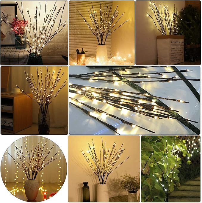Led Branch Light Battery Operated Lighted Branches Vase Filler Willow Twig - Image 4