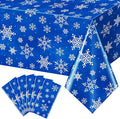 Jectivs 6 Pieces Christmas Snowflake Plastic Party Tablecloth Decorations by JectivsPartyDecorations