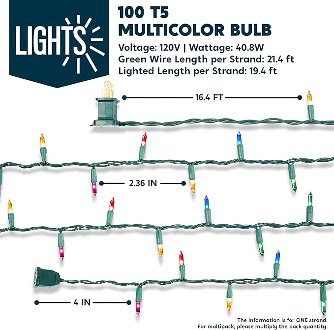 Joiedomi Multicolor Christmas String Lights - Image 4