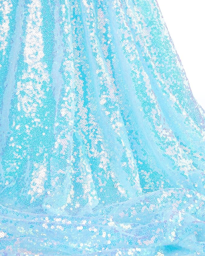 Glitter Blue Tablecloth 50x80 Inch Iridescent - Image 5