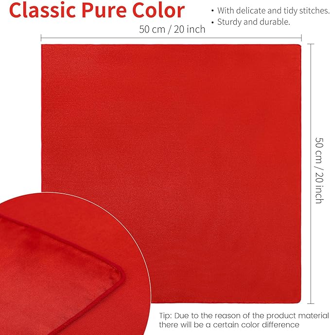 ANECO 16 Pack Square Satin Napkin Bright Silk Table Napkin Soft Smooth Fabric - Image 2