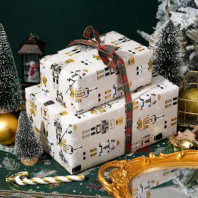 Ulmasinn Reversible Christmas Wrapping Paper Roll - Image 4