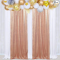 Poise3EHome Rose Gold Sequin Backdrop, 2 Panels 2FTx8FT Glitter Background by Poise3EHome