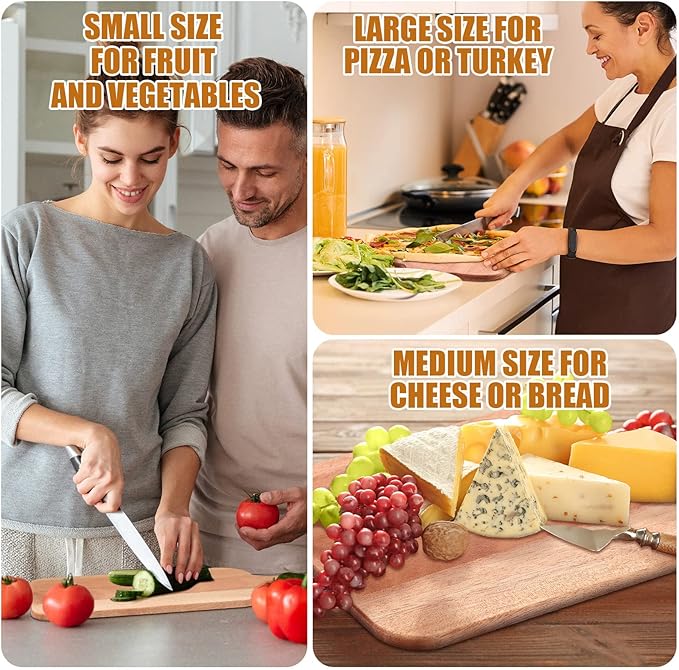 Patelai 12 Packs Wooden Cutting Board Set - Image 4
