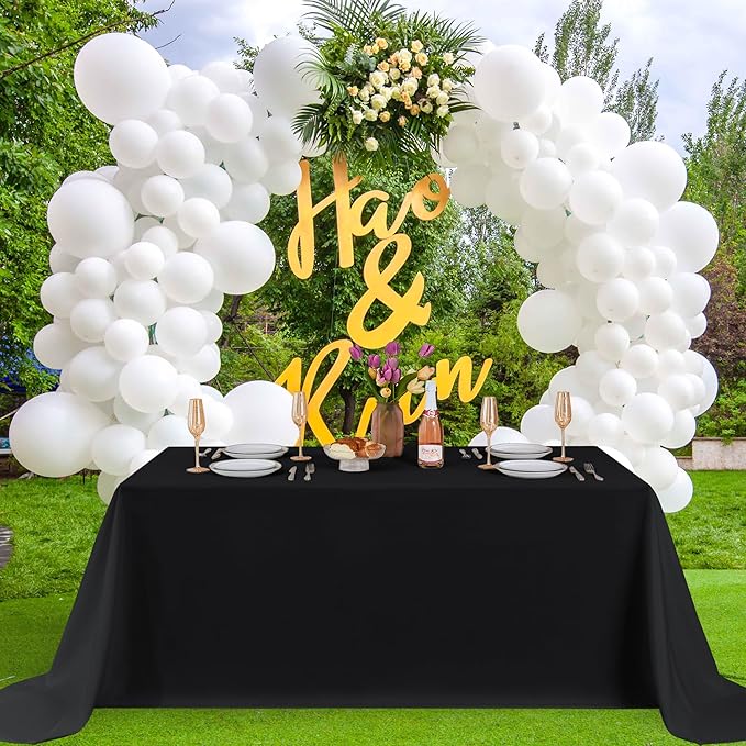 Fitable Black Tableclothes for Rectangle Tables, 6 Pack - Image 9