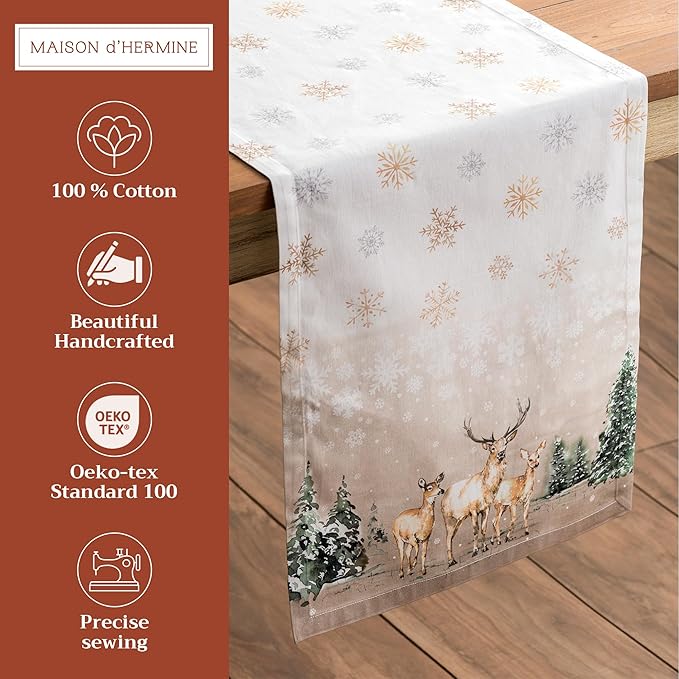Maison d' Hermine Table Runner 100% Cotton Single Layer Table Runners 108 - Image 2