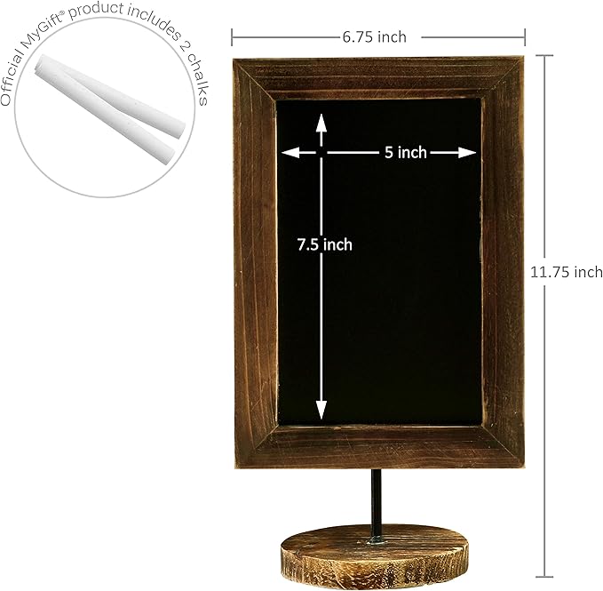 MyGift Set of 3 Tabletop Chalkboard Sign - Image 4