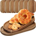 Wenqik 18 Pieces Acacia Wood Tray Set 10 x 5 Inch Acacia Oval Wood Tray by Wenqik