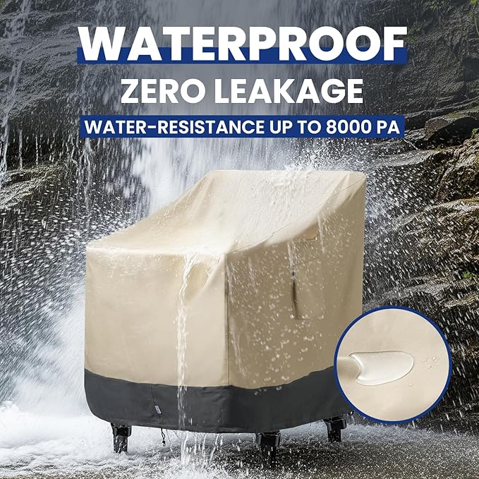 Extra Heavy Duty Patio Chair Covers Waterproof Up to 8000pa, 2 Pack Patio - Image 4