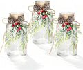 Set of 3 Xmas Decor Vases Christmas Centerpieces by Houmury