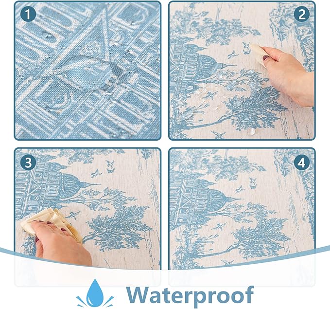 MYSKY HOME Linen Vintage Rectangle Tablecloth 60x120 Inches - Image 3