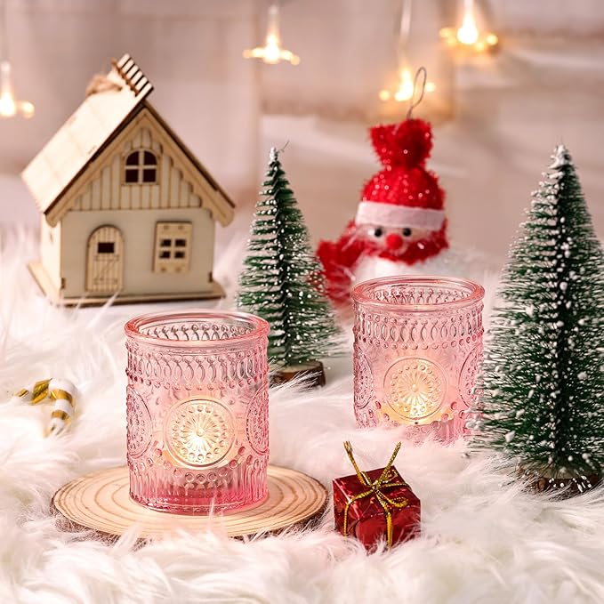 DARJEN Pink Votive Candle Holders Set of 36- Glass Candle Holders Bulk - Image 7