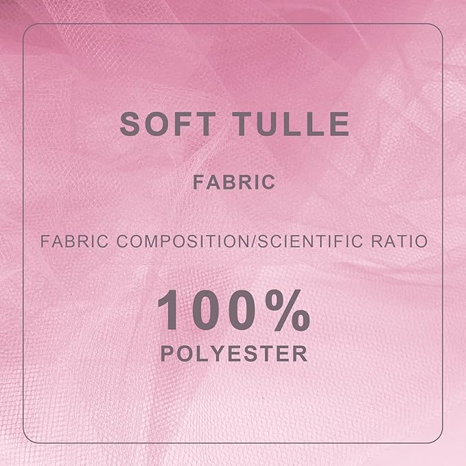 Pink Tulle Fabric Roll Spool Bolt Large Tulle Wedding Party Decoration - Image 4