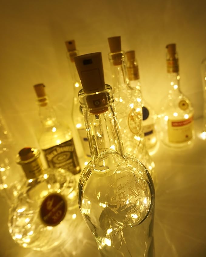Wine Bottle Lights with Cork, LoveNite 10 Pack Battery Operated Bright LED - Image 5