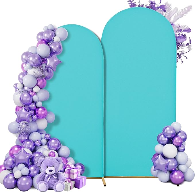 Wedding Arch Cover 7.2FT 6FT Arch Backdrop Cover Spandex Fitted Arch Cover by Unknown