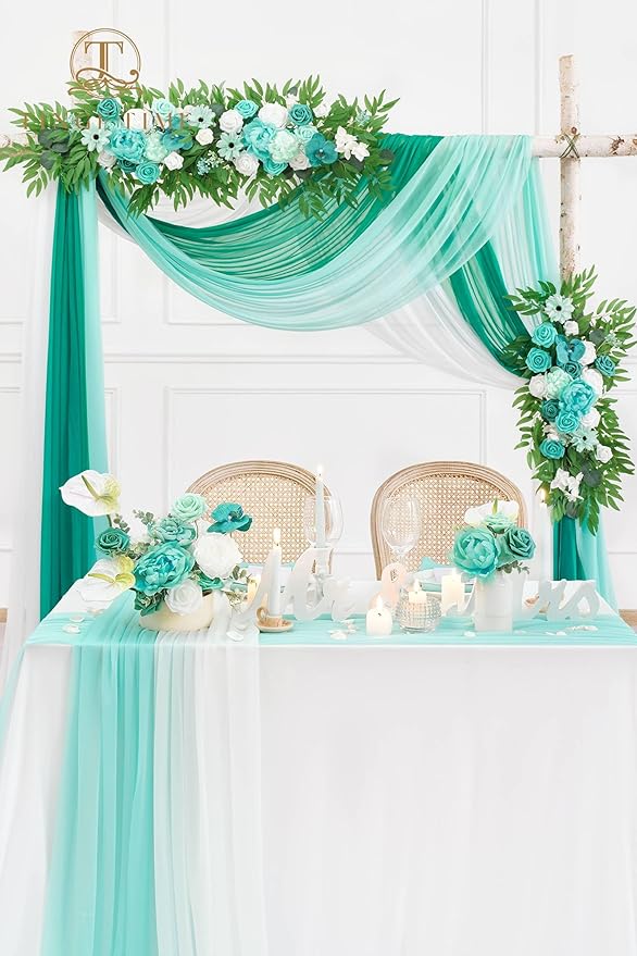 TINGE TIME 3 Panels Wedding Arch Draping Fabric, Wedding Arch Drapes - Image 4
