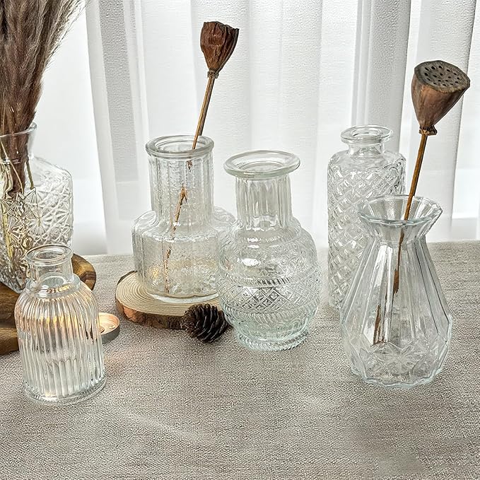 Glass Bud Vase Set of 12 Pcs Small Minimalist Vases - Image 3
