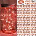 100 Pack Red Fairy Lights 7Ft 20 LED Twinkle String Lights 3 Modes Battery by chzk