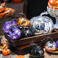 Lenwen 12 Pcs Artificial Disco Pumpkin Glitter Mirror Pumpkin by Lenwen