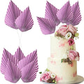 Ephlyn 6Pcs Paper Palm Fan Cake Topper Palm Spear Leaves Fan Cake Pick by Ephlyn