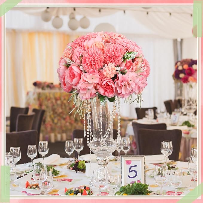 Tigeen Artificial Flowers Artificial Peonies Silk Flowers Faux Peony Fake Peony - Image 4