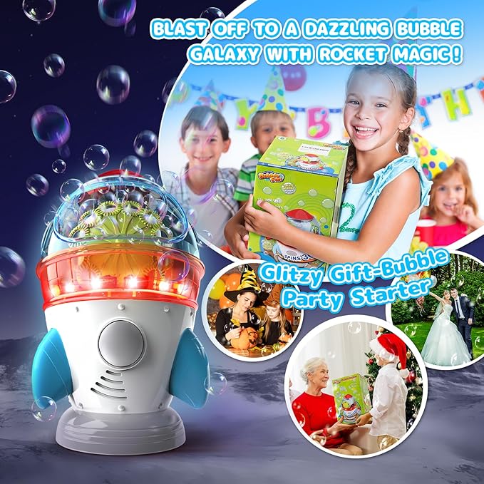 Rocket-Shaped Bubble Machine for Kids & Pets - Image 6