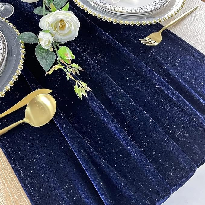 Velvet Table Runner, 5 Pack Luxurious Wedding Reception Decorations Soft Velvet - Image 6