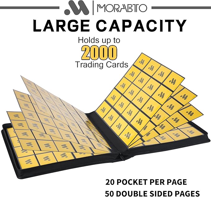 Card Binder 20 Pocket, Trading Card Binder Holds up to 2000 Cards - Image 3